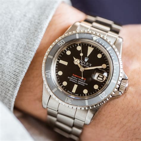 rolex red submariner metres first|Rolex Submariner red bezel.